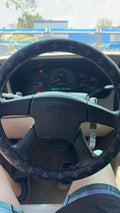 Black lv steering wheel cover